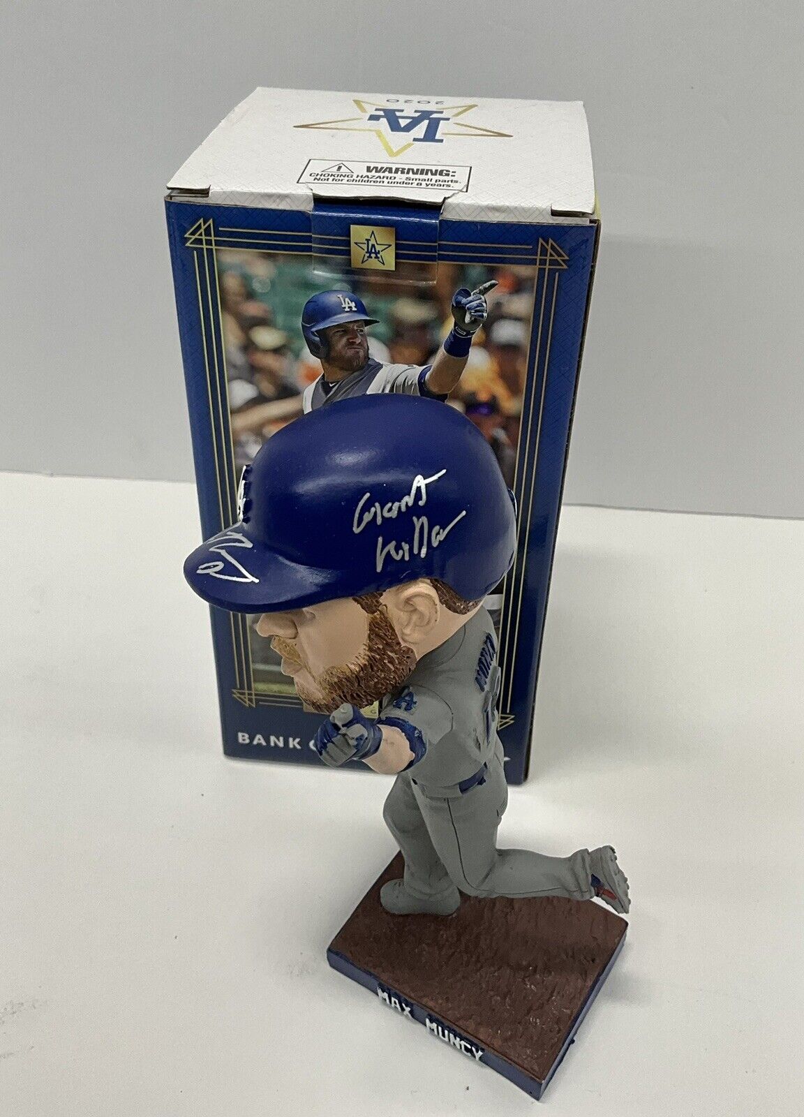 MAX MUNCY SIGNED DODGERS 2021 SGA BOBBLEHEAD "GIANT KILLER" INSCRIPT PSA 2C51366