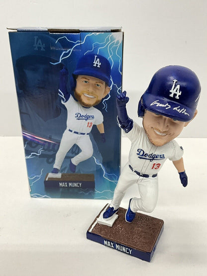 MAX MUNCY SIGNED DODGERS 2023 SGA BOBBLEHEAD "GIANT KILLER" INSCRIPT PSA 2C82066