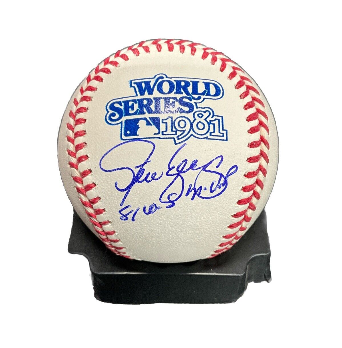 STEVE YEAGER DODGERS SIGNED 1981 WORLD SERIES BASEBALL "81 WS MVP" INS BECKETT