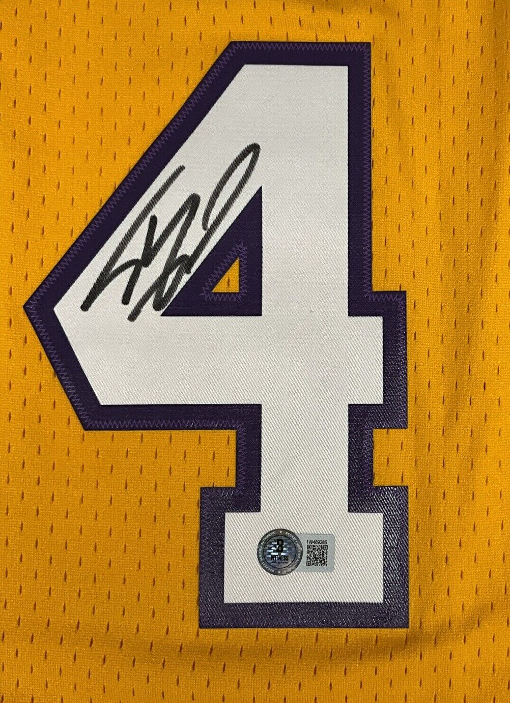 SHAQUILLE O'NEAL SIGNED LOS ANGELES LAKERS MITCHELL & NESS JERSEY BAS 1W489285