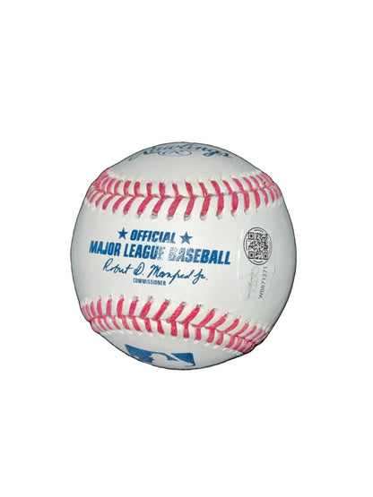 JUSTIN WROBLESKI DODGERS WS CHAMPION SIGNED  BASEBALL "MLB DEBUT 7/7/24" INS JSA