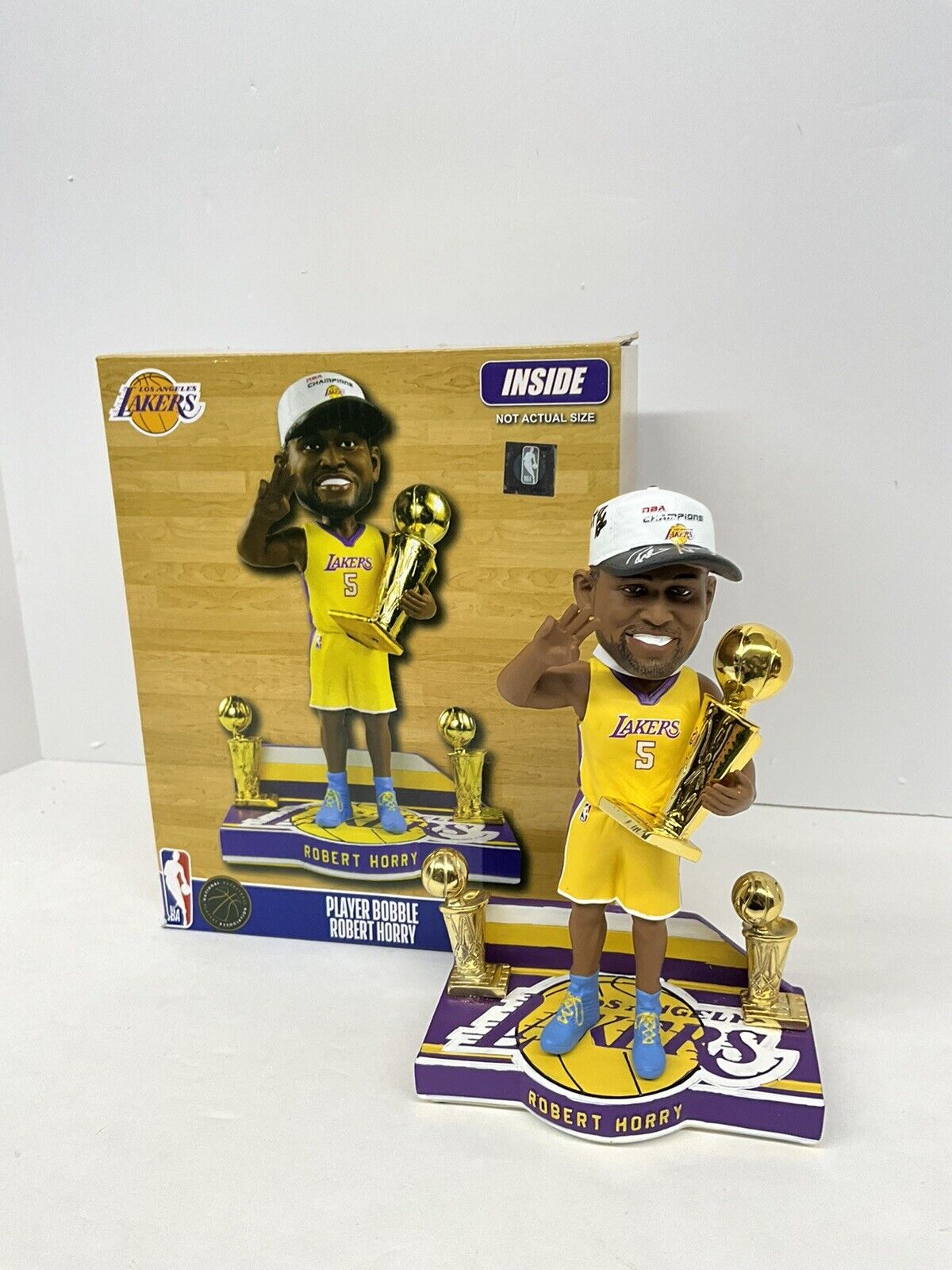 ROBERT HORRY SIGNED LAKERS FOCO /216 BOBBLEHEAD "BIG SHOT BOB" INSC BAS W128236