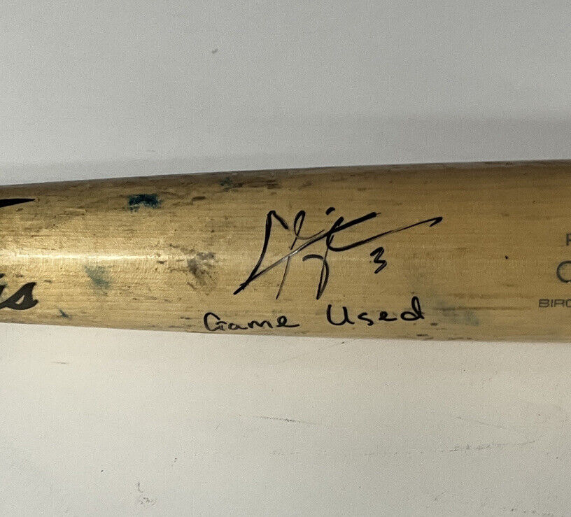 CHRIS TAYLOR DODGERS 2020 WS CHAMP SIGNED GAME USED VICTUS BAT W/INS BAS WZ59685