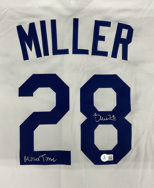 BOBBY MILLER SIGNED DODGERS NIKE JERSEY "MILLER TIME" INSCRIP BECKETT 1W826532