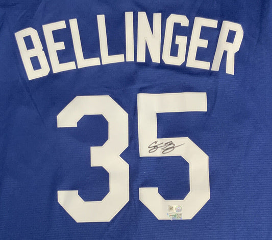 CODY BELLINGER DODGERS 2020 CHAMP SIGNED CITY CONNECT BLUE JERSEY MLB VT102646