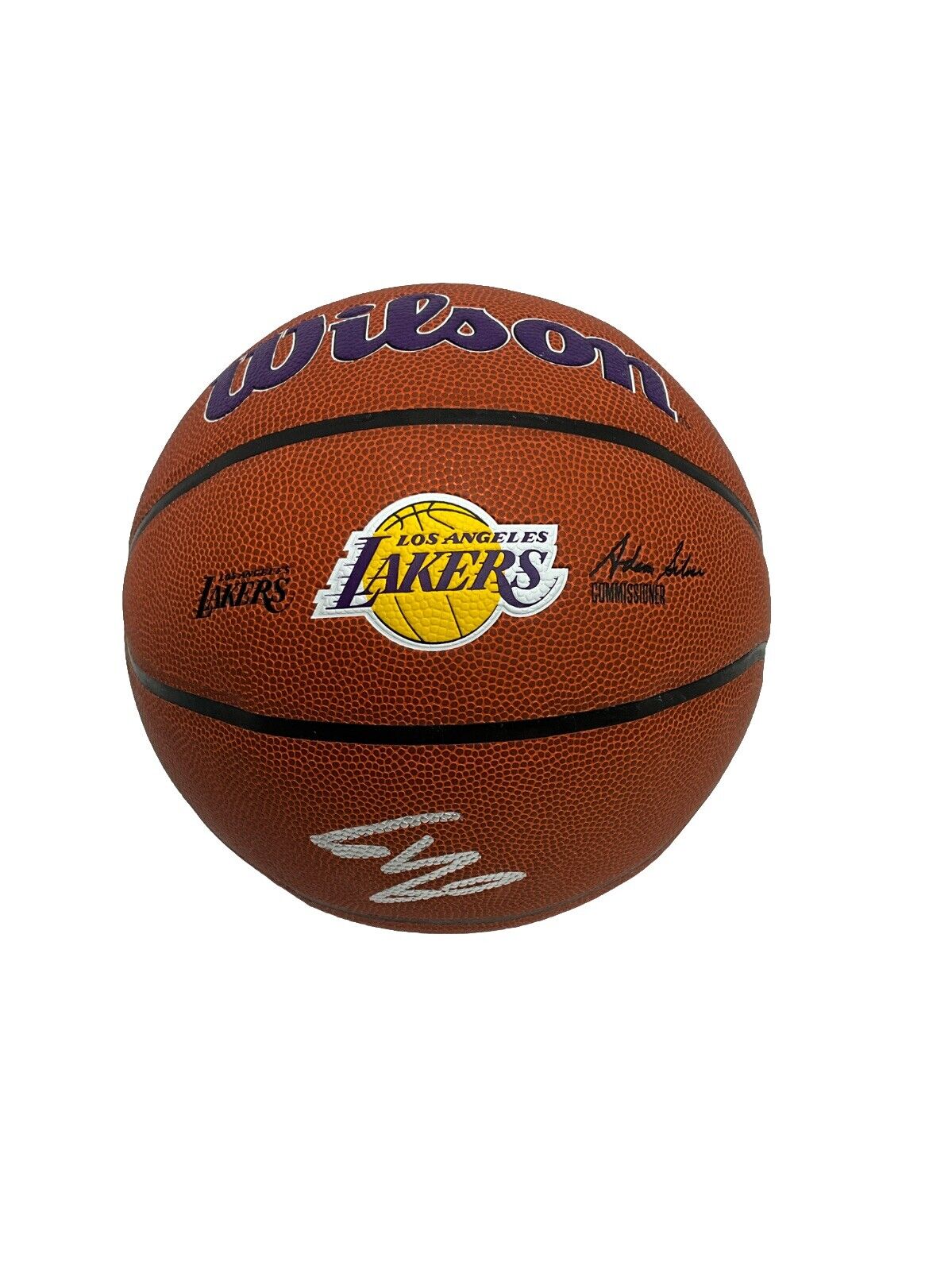 SHAQUILLE O'NEAL SIGNED LOS ANGELES LAKERS WILSON LOGO BASKETBALL BAS 1W489432