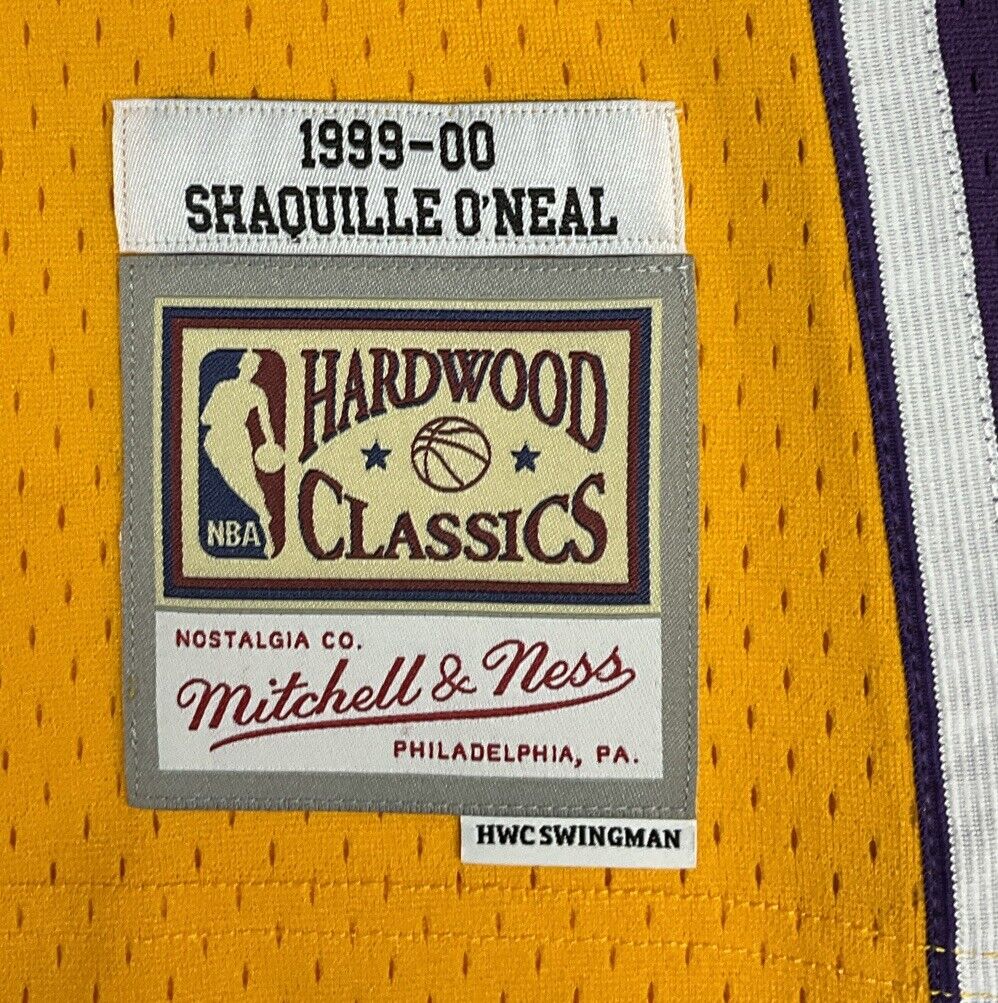 SHAQUILLE O'NEAL SIGNED LOS ANGELES LAKERS MITCHELL & NESS JERSEY BAS 1W489282