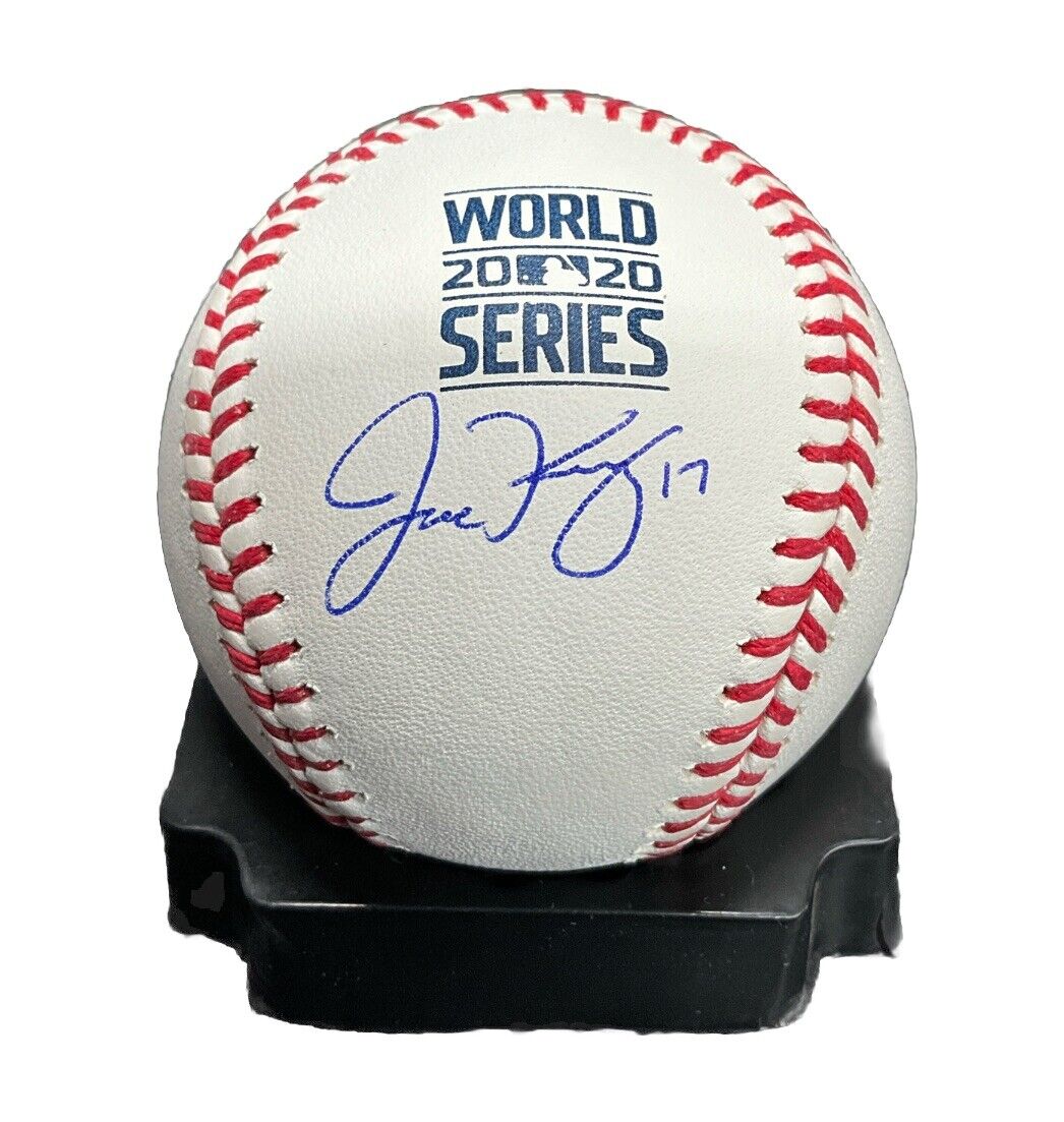 JOE KELLY DODGERS WS CHAMPION SIGNED 2020 WORLD SERIES BASEBALL PSA WITNESS