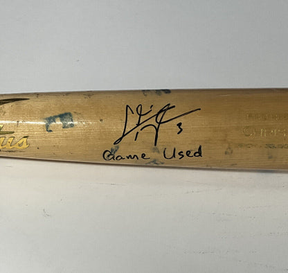 CHRIS TAYLOR DODGERS 2020 WS CHAMP SIGNED GAME USED VICTUS BAT W/INS BAS WZ59684