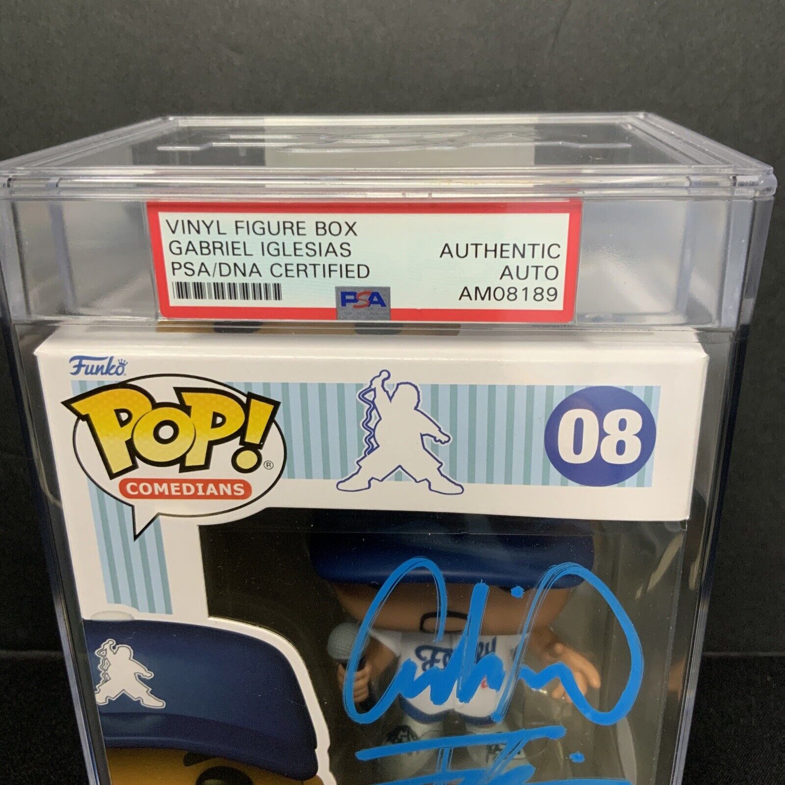 GABRIEL IGLESIAS SIGNED "STADIUM FLUFFY" FUNKO POP 08 PSA ENCAPSULATED AM08189