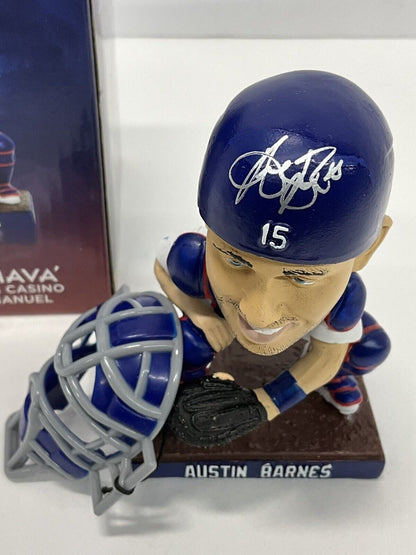 AUSTIN BARNES 2020 WORLD SERIES CHAMP SIGNED DODGERS SGA BOBBLEHEAD PSA 2C59550