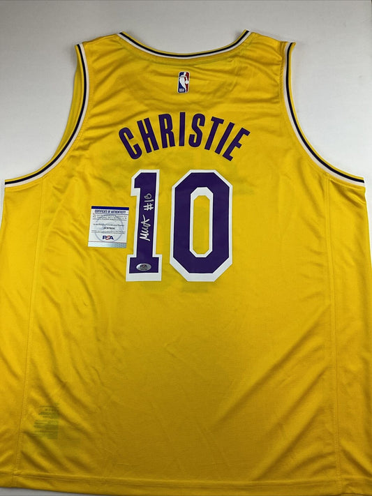 MAX CHRISTIE SIGNED LOS ANGELES LAKERS FANATICS NBA JERSEY PSA ITP 2C87954