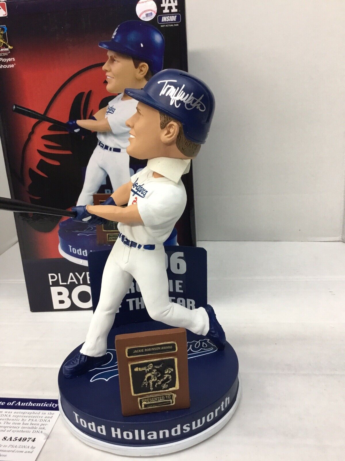 TODD HOLLANDSWORTH DODGERS SIGNED LIMITED 1996 ROOKIE OF THE YEAR BOBBLEHEAD