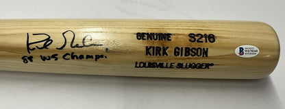 KIRK GIBSON DODGERS SIGNED LOUISVILLE SLUGGER BAT "88 WS CHAMPS" BAS WE78260