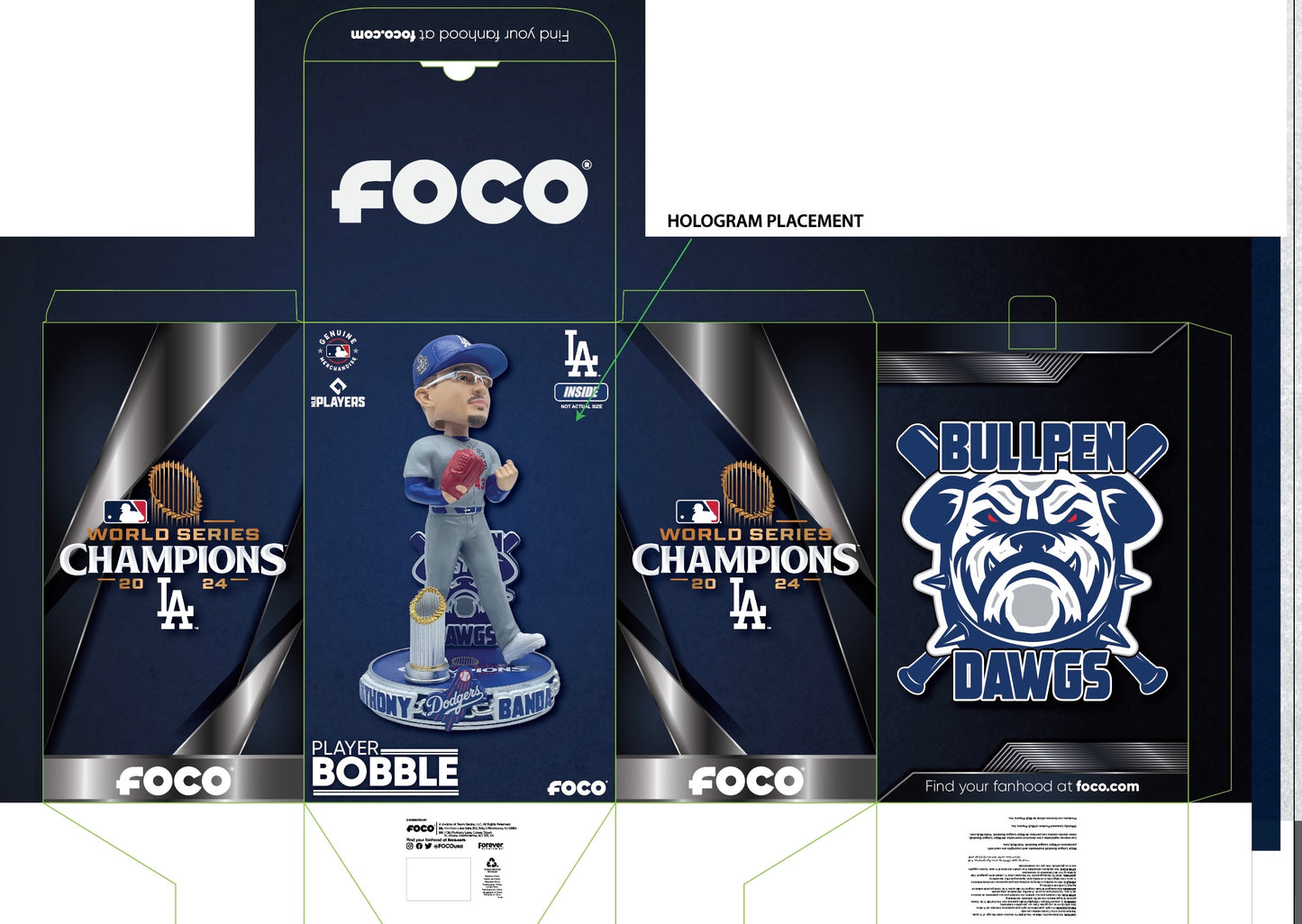 BULLPEN DAWGS 2024 WORLD SERIES CHAMPIONS DODGERS EACH LIMITED TO #144