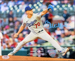 BOBBY MILLER DODGERS SIGNED 8X10 MLB DEBUT PHOTO VS ATLANTA BRAVES PSA ROOKIEGRAPH WITNESS AUTHENTICATED