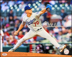 BOBBY MILLER DODGERS SIGNED 11X14 MLB DEBUT PHOTO VS ATLANTA BRAVES PSA ROOKIEGRAPH WITNESS AUTHENTICATED