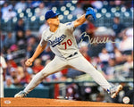 BOBBY MILLER DODGERS SIGNED 16X20 MLB DEBUT PHOTO VS ATLANTA BRAVES PSA ROOKIEGRAPH WITNESS AUTHENTICATED