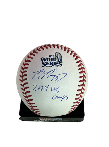 MAX MUNCY SIGNED 2024 WORLD SERIES BASEBALL  "2024 WS CHAMPS"  PSA