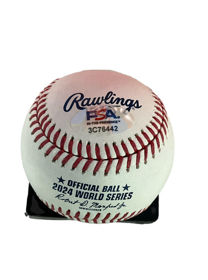 MAX MUNCY SIGNED 2024 WORLD SERIES BASEBALL  "2024 WS CHAMPS"  PSA