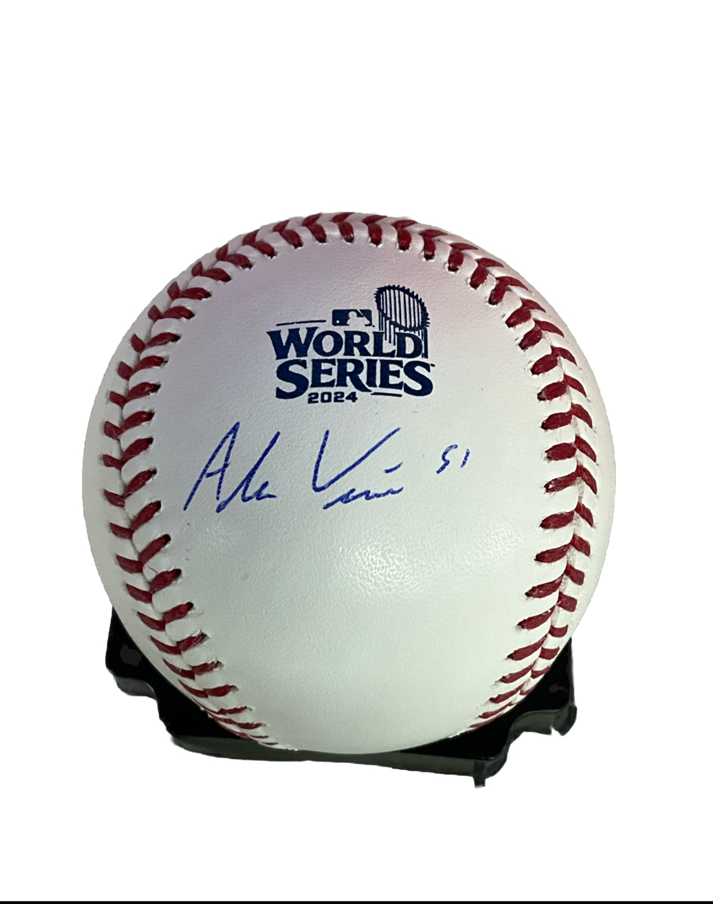 ALEX VESIA DODGERS SIGNED 2024 WORLD SERIES BASEBALL  PSA