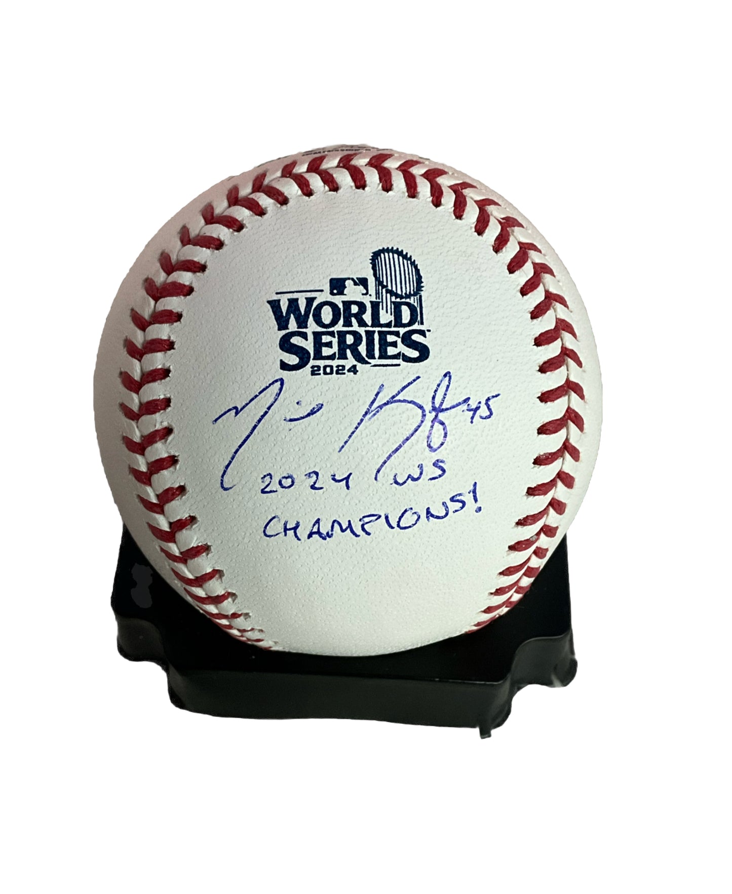 MICHAEL KOPECH SIGNED 2024 WORLD SERIES BASEBALL  "2024 WS CHAMPS"  PSA