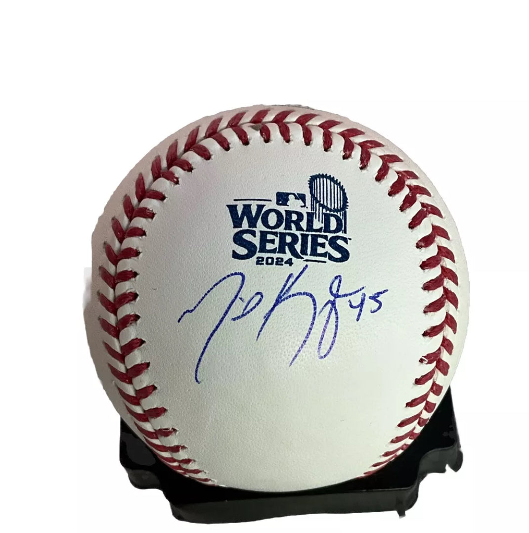 MICHAEL KOPECH DODGERS SIGNED 2024 WORLD SERIES BASEBALL  PSA