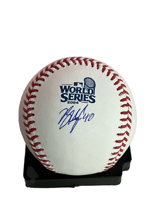 BRENT HONEYWELL DODGERS SIGNED 2024 WORLD SERIES BASEBALL  PSA