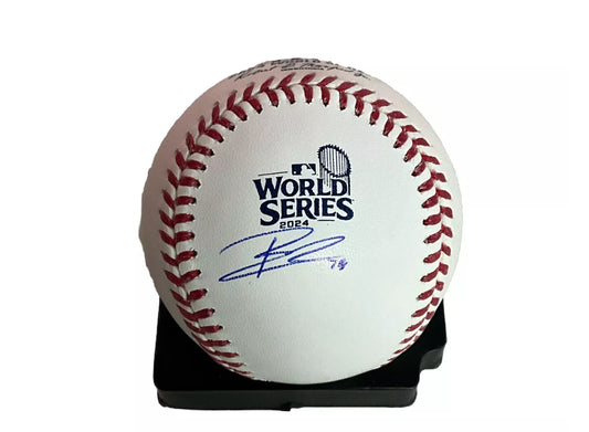 BEN CASPARIUS DODGERS SIGNED 2024 WORLD SERIES BASEBALL  PSA