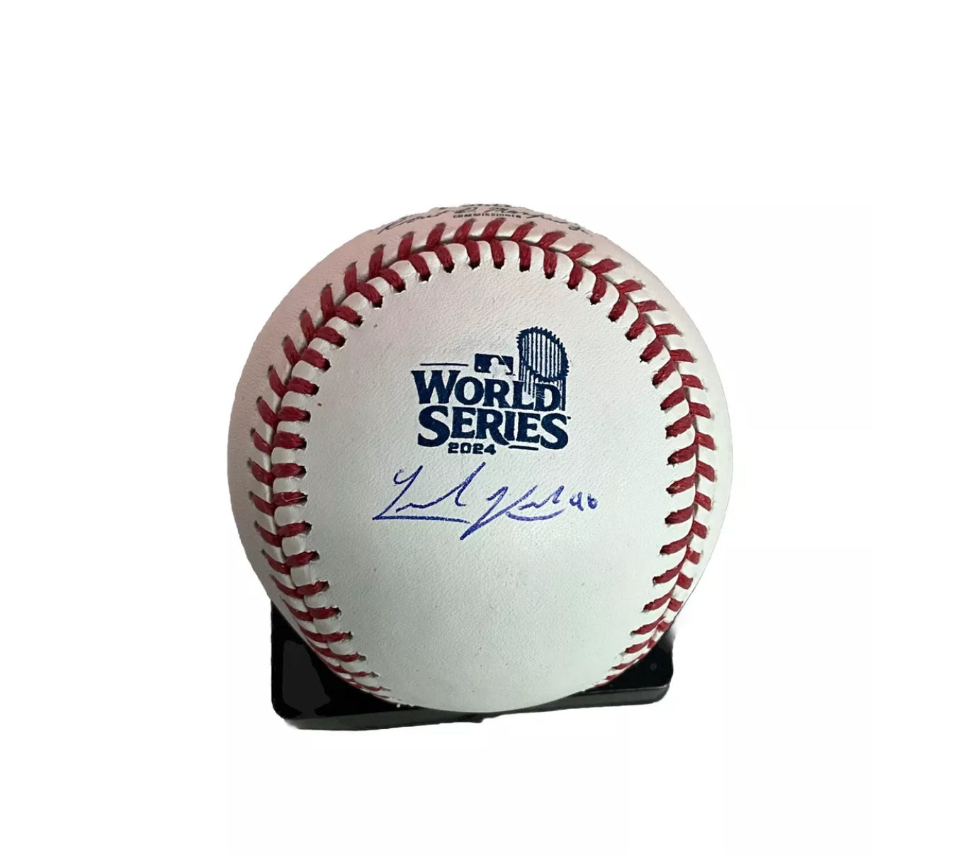 LANDON KNACK DODGERS SIGNED 2024 WORLD SERIES BASEBALL PSA