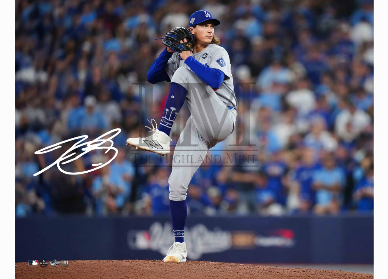 TYLER GLASNOW DODGERS 2025 WORLD SERIES CHAMPION PRIVATE SIGNING