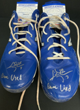 CHRIS TAYLOR DODGERS SIGNED GAME USED CLEATS PSA WITNESS COA 1C01574/75