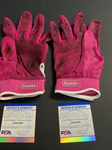 CHRIS TAYLOR DODGERS SIGNED GAME USED MOTHER'S DAY BATTING GLOVES PSA COA ITP