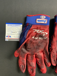 MAX MUNCY DODGERS SIGNED GAME USED BATTING GLOVES PSA WITNESS COA 9A99378/79