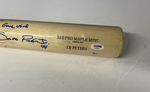 DJ PETERS DODGERS TIGERS FULL NAME SIGNED GAME USED OLD HICKORY BAT PSA RG29228