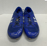 DJ PETERS DODGERS TIGERS FULL NAME SIGNED GAME USED CLEATS PSA RG29220/21