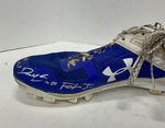 DJ PETERS DODGERS TIGERS FULL NAME SIGNED GAME USED CLEATS PSA RG29205/04
