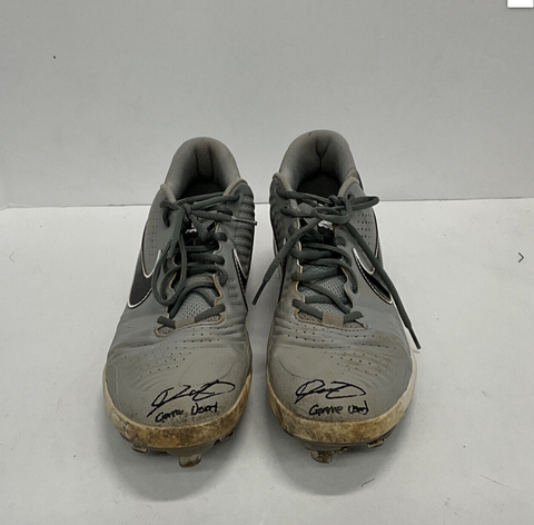 DIEGO CARTAYA DODGERS #1 PROSPECT SIGNED GAME USED NIKE CLEATS BAS BH019512/13