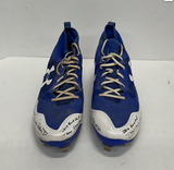 DJ PETERS DODGERS TIGERS FULL NAME SIGNED GAME USED CLEATS PSA 8A57202/ 03