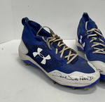 DJ PETERS DODGERS TIGERS FULL NAME SIGNED GAME USED CLEATS PSA 8A57202/ 03