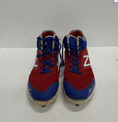 EDWIN RIOS DODGERS 2020 WS CHAMPION SIGNED GAME USED CLEATS PSA RG14860/61