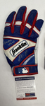 EDWIN RIOS DODGERS 2020 WS CHAMP SIGNED GAME USED BATTING GLOVES PSA RG14867/65