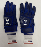 DJ PETERS DODGERS FULL NAME SIGNED GAME USED BATTING GLOVES PSA 8A57218/21 Condition: