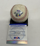 CHRIS TAYLOR DODGERS SIGNED GAME USED BASEBALL "GAME USED" INSCRIPT PSA 2C53533