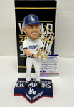 MAX MUNCY DODGERS SIGNED FOCO CHAMPIONSHIP BOBBLEHEAD "2020 WS CHAMP PSA 9A67982