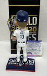 MAX MUNCY DODGERS SIGNED FOCO CHAMPIONSHIP BOBBLEHEAD "2020 WS CHAMP PSA 9A67982