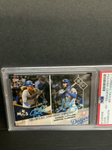 JUSTIN TURNER & CHRIS TAYLOR SIGNED 2017 NLCS CO-MVP TOPPS NOW CARD PSA 84435318
