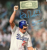 KIRK GIBSON DODGERS SIGNED 20X30 STRETCHED CANVAS "88 WS GM1 WALKOFF BAS W140628