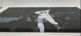 KIRK GIBSON DODGERS SIGNED 20X30 STRETCHED 88 WS SCULLY EDIT CANVAS BAS W140626