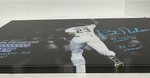 KIRK GIBSON DODGERS SIGNED 20X30 STRETCHED SCULLY CANVAS 4 INSCRIPT BAS W140632